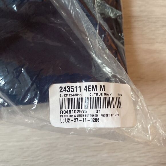 J.Jill Pure Jill Cotton & Linen Buttoned-Pocket Crops True Navy M Nwt in packag‎ - Picture 7 of 7